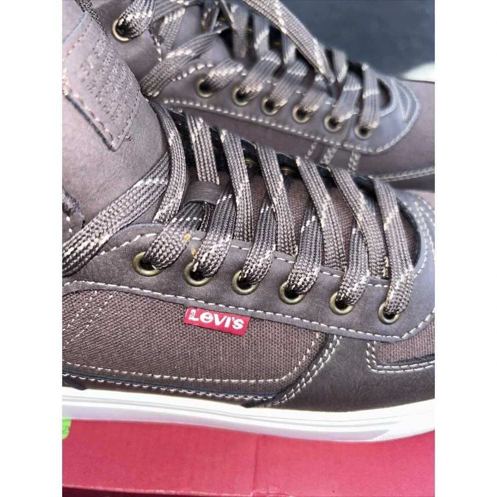 Levi's Liam High Boots Shoes Size 11 Med Brown‎ NIB